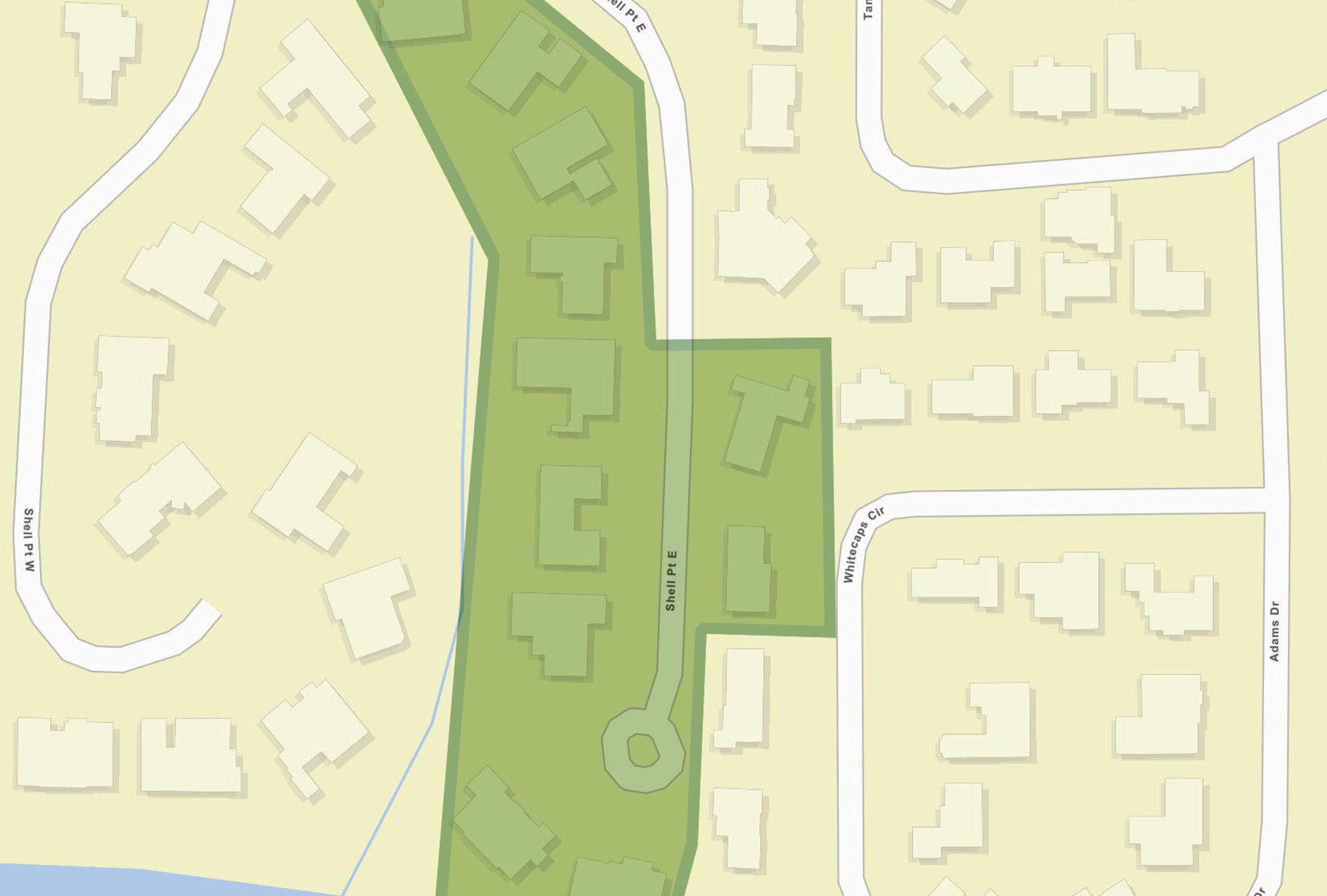 Boil Water Map for Shell Point East